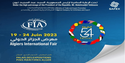 Under the High Patronage of the President for the Republic Mr. Abdelmadjid TEBBOUNE, the Algerian Company of Fairs and Exports, “SAFEX” will hold the 54th Edition of the ALGIERS INTERNATIONAL FAIR